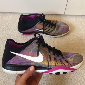 Rainbow Nike Free TR 6 shoes - Size 8